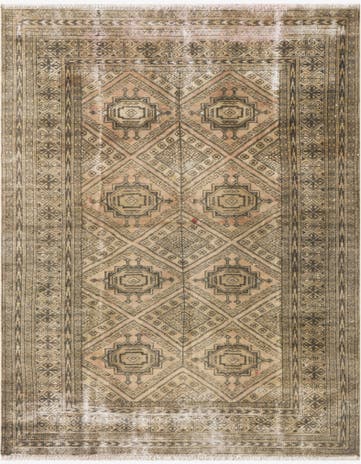 4' 1 x 5' Hand Knotted Ultra Vintage Persian Wool Rug