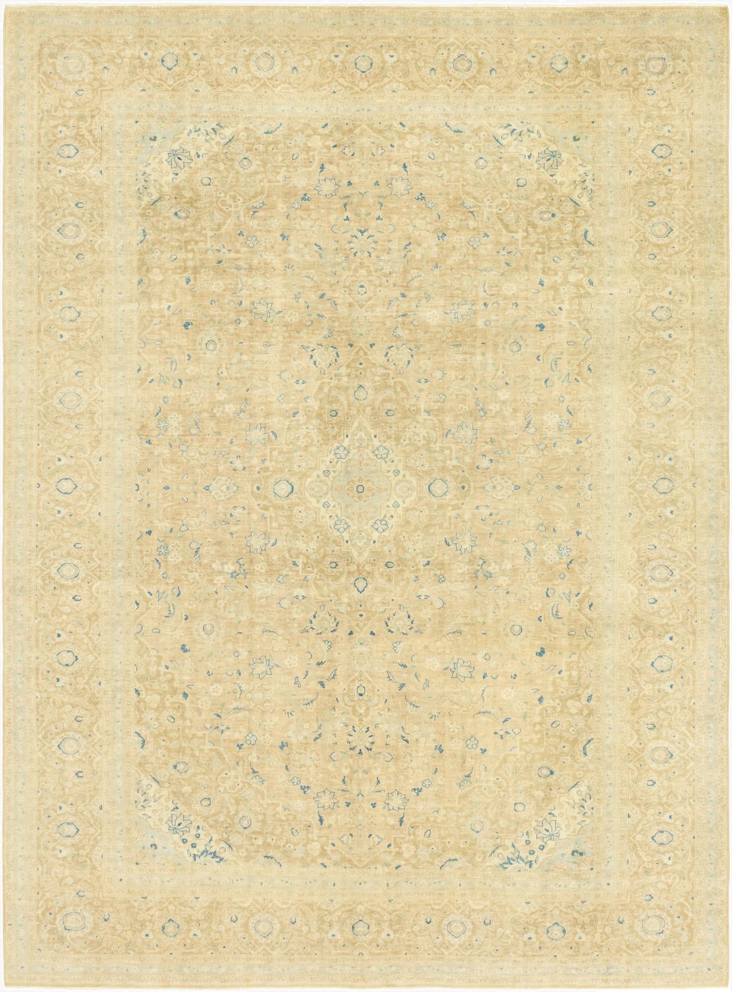 9' 8 x 13' 2  Hand Knotted Ultra Vintage Persian Wool Rug