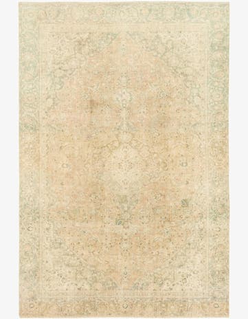 8' 7 x 12' 10 Hand Knotted Ultra Vintage Persian Wool Rug