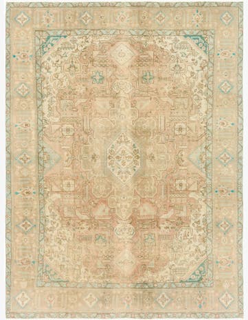 9' 2 x 12' 6 Hand Knotted Ultra Vintage Persian Wool Rug