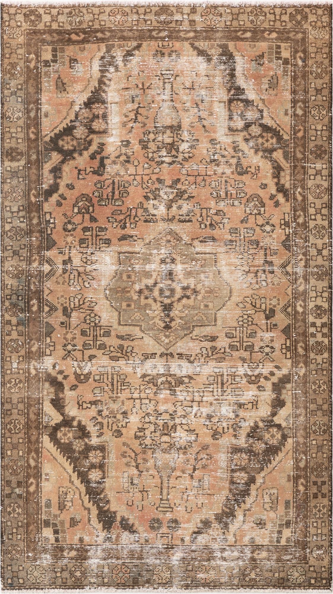3' 6 x 6' 5  Hand Knotted Ultra Vintage Persian Wool Rug