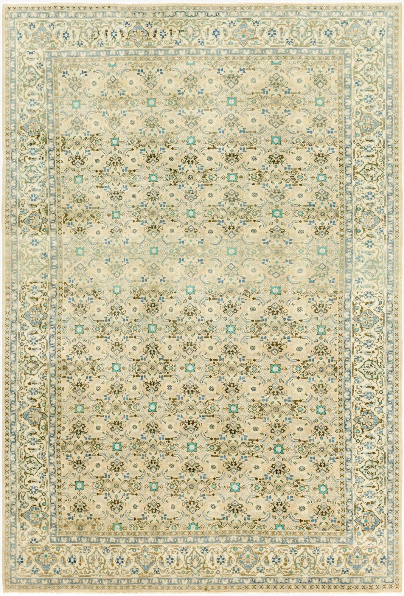 8' 9 x 13'  Hand Knotted Ultra Vintage Persian Wool Rug