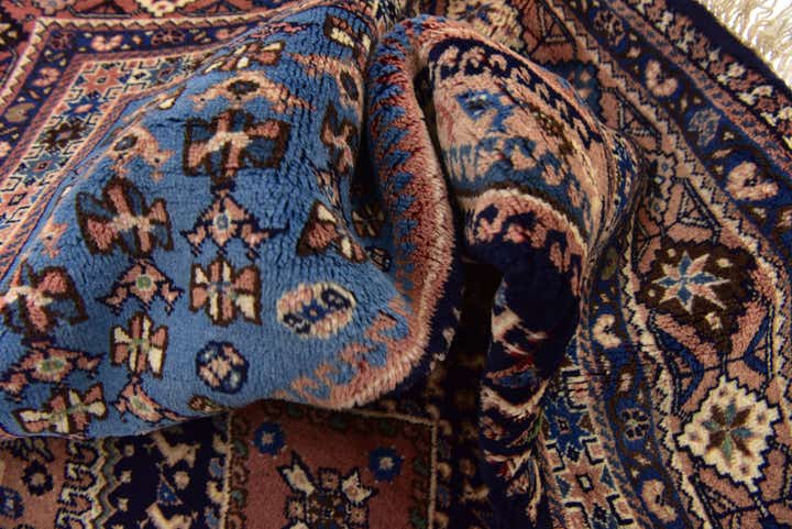 7' x 9' 7 Hand Knotted Yalameh Persian Wool Rug
