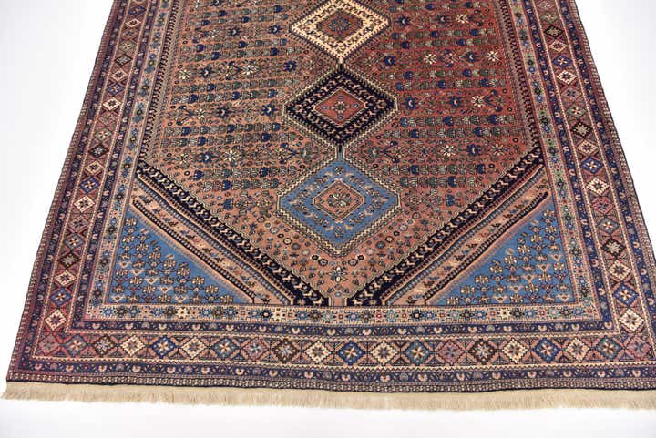 7' x 9' 7 Hand Knotted Yalameh Persian Wool Rug