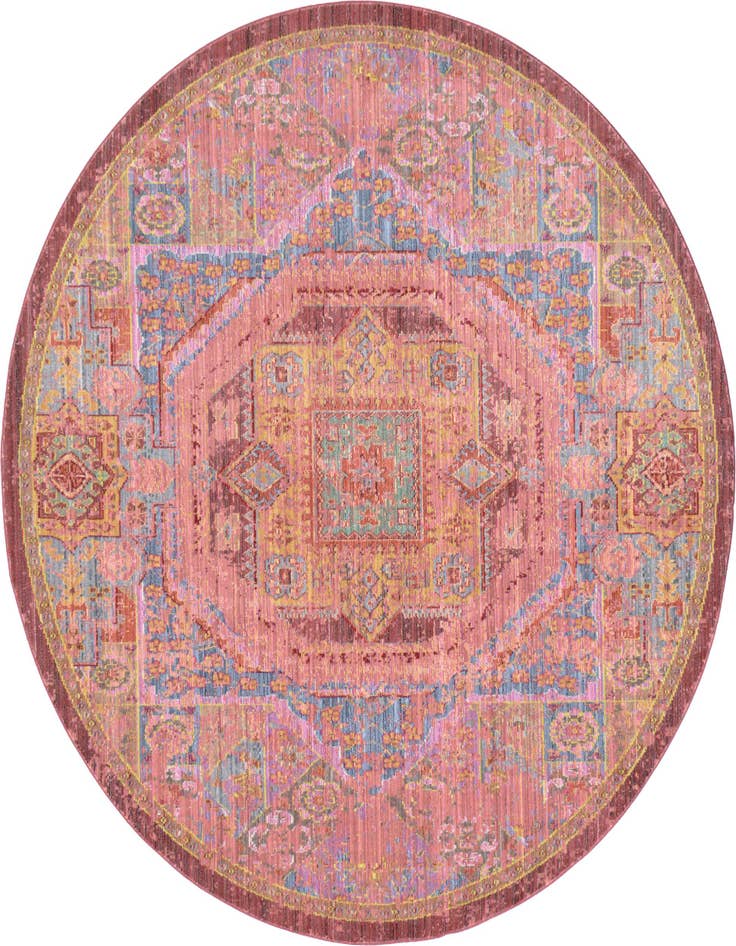 Detail image of 6' x 6' Aqua Round Rug