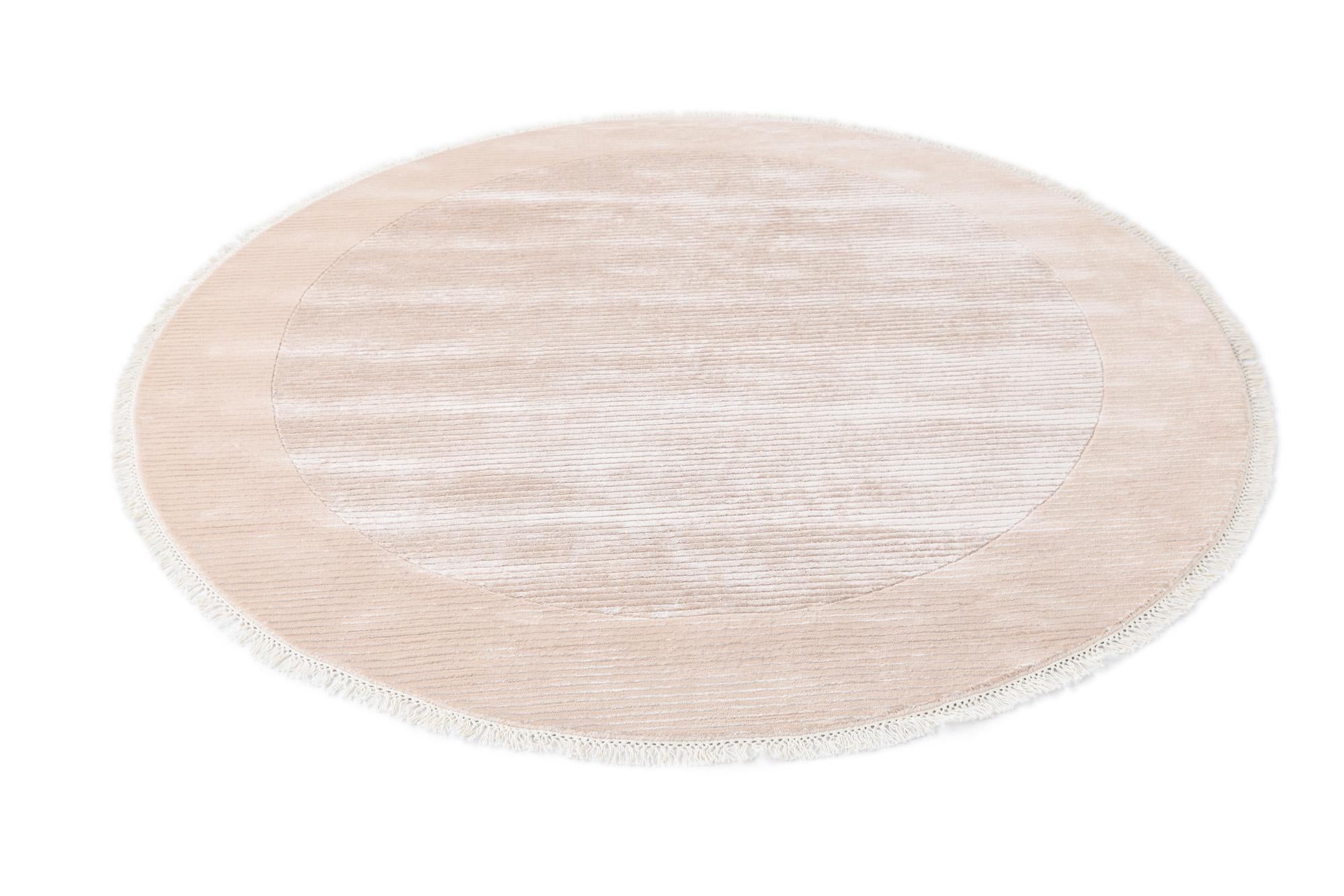 6' 7 x 6' 7 Hand Knotted Darya Wool Round Rug