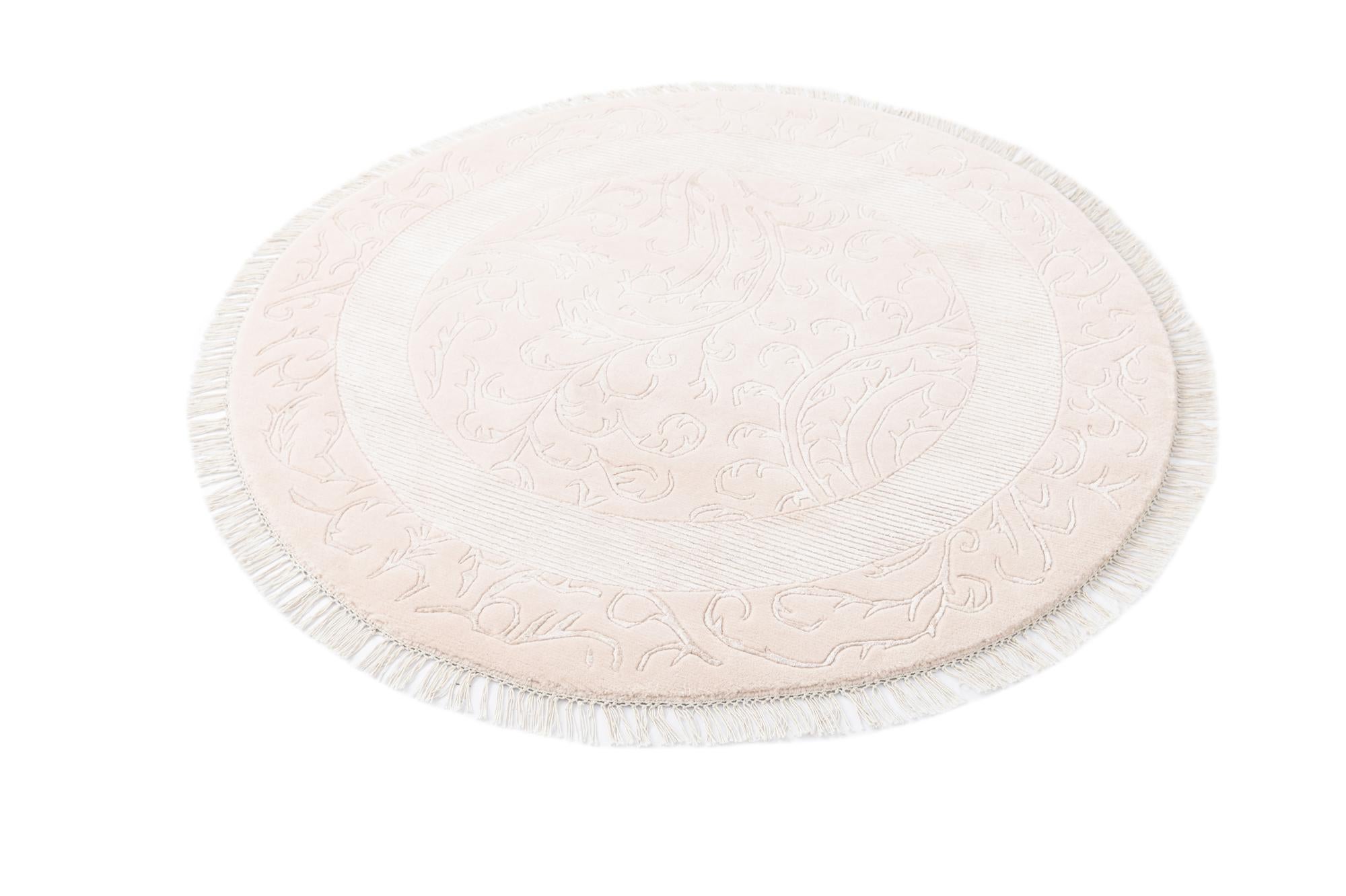 4' 10 x 4' 10 Hand Knotted Darya Wool Round Rug