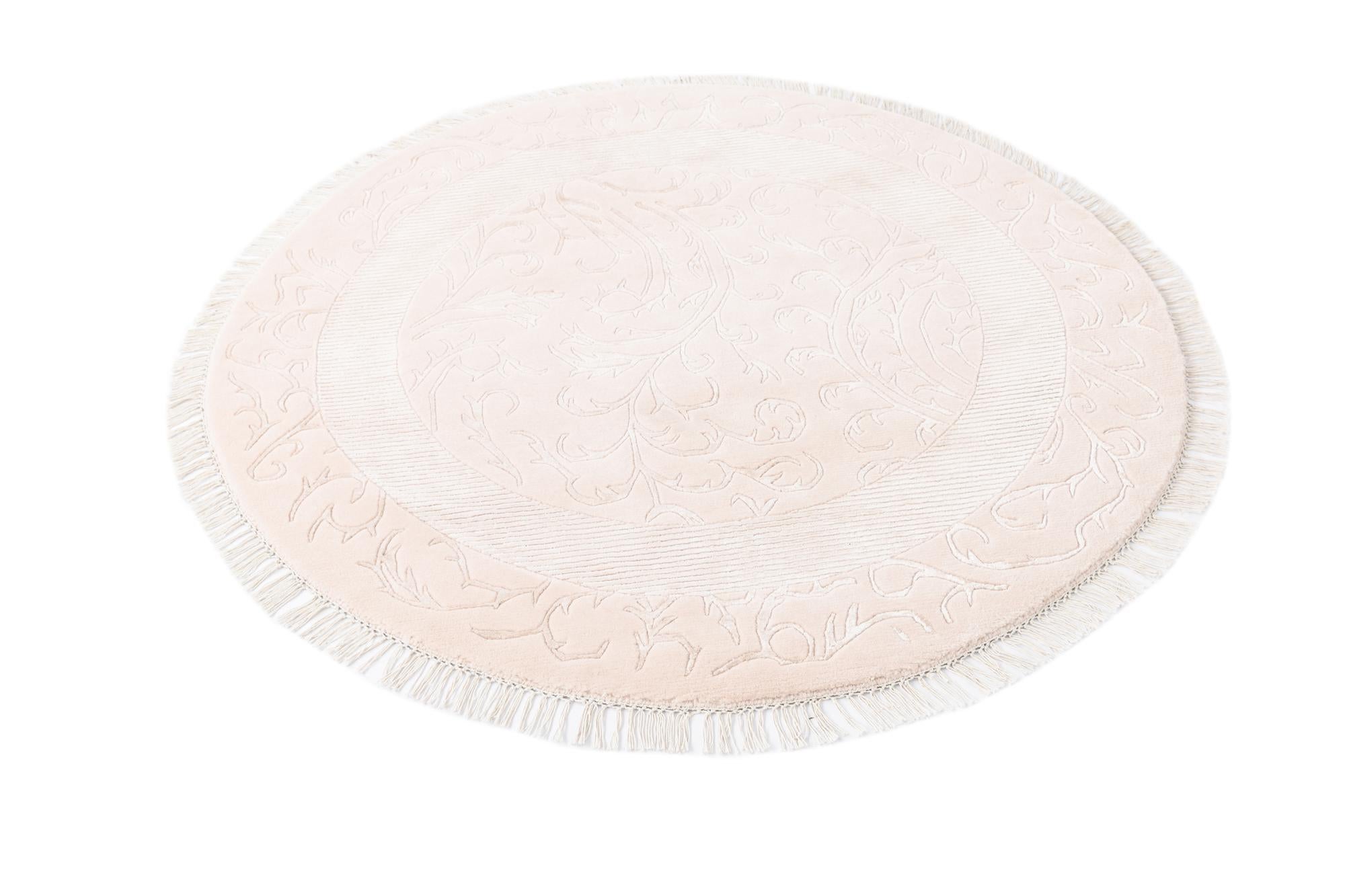 4' 10 x 4' 10 Hand Knotted Darya Wool Round Rug