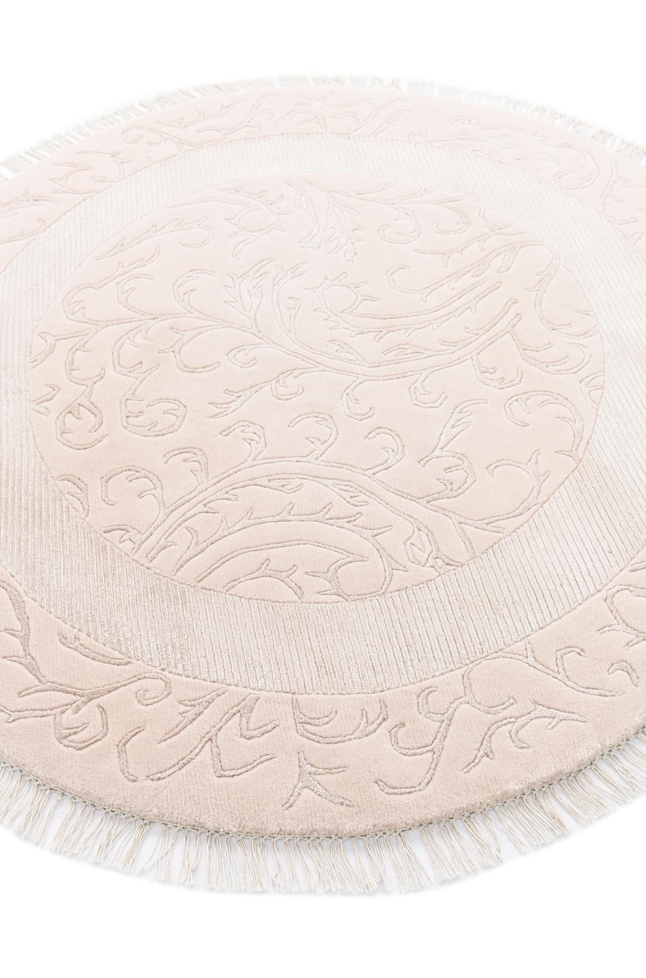 4' 10 x 4' 10 Hand Knotted Darya Wool Round Rug
