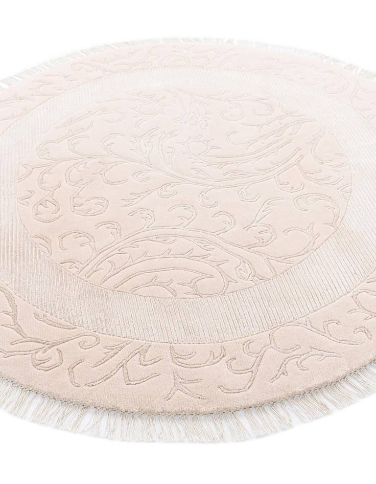 Detail image of 4' 10 x 4' 10 Hand Knotted Darya Wool Round Rug