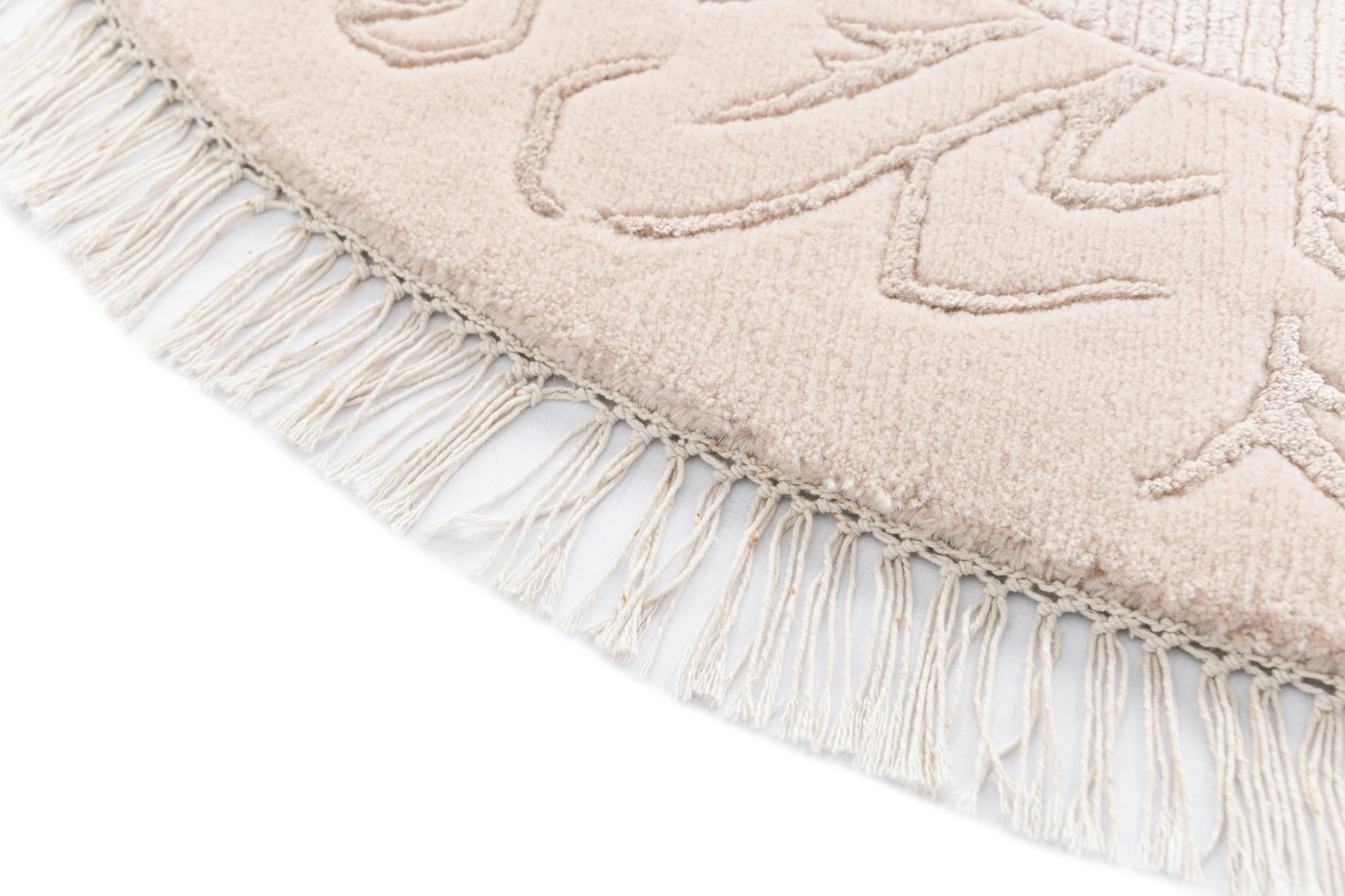 4' 10 x 4' 10 Hand Knotted Darya Wool Round Rug