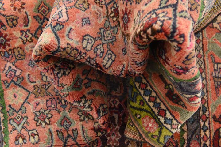 4' 7 x 9' 9 Hand Knotted Bidjar Persian Wool Runner Rug