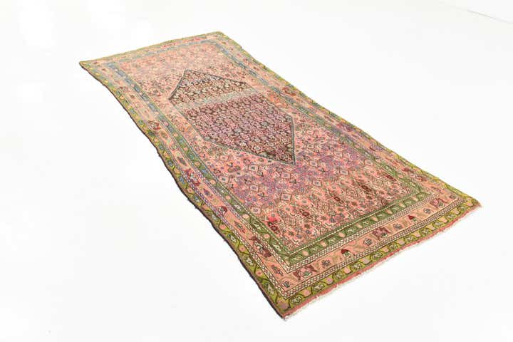 4' 7 x 9' 9 Hand Knotted Bidjar Persian Wool Runner Rug
