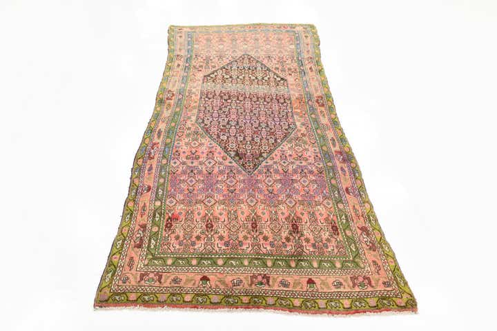4' 7 x 9' 9 Hand Knotted Bidjar Persian Wool Runner Rug