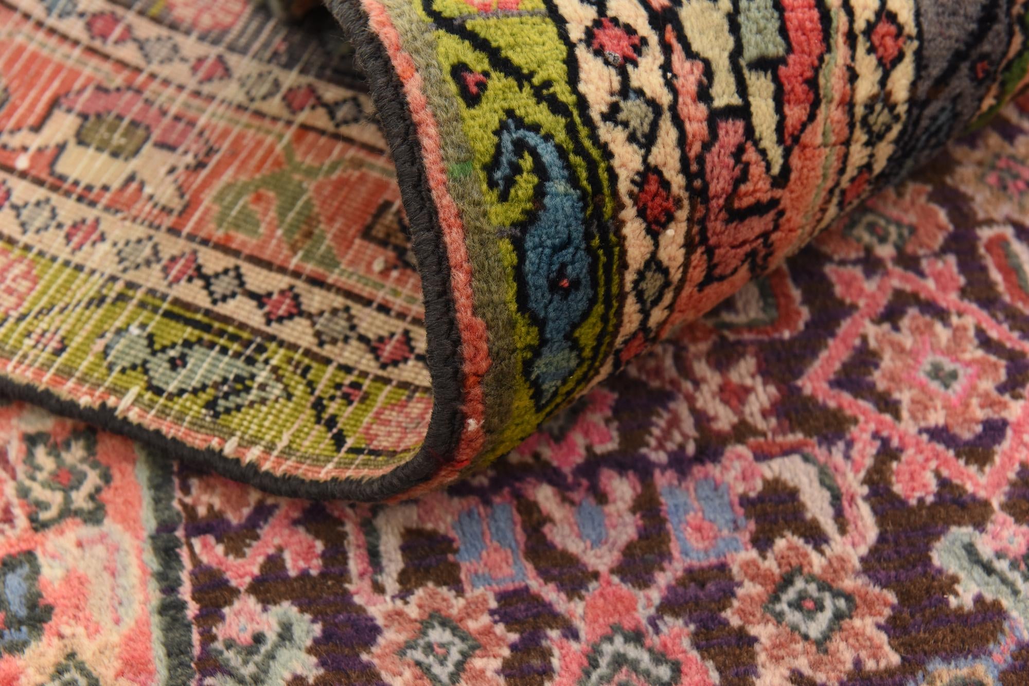 4' 7 x 9' 9 Hand Knotted Bidjar Persian Wool Runner Rug