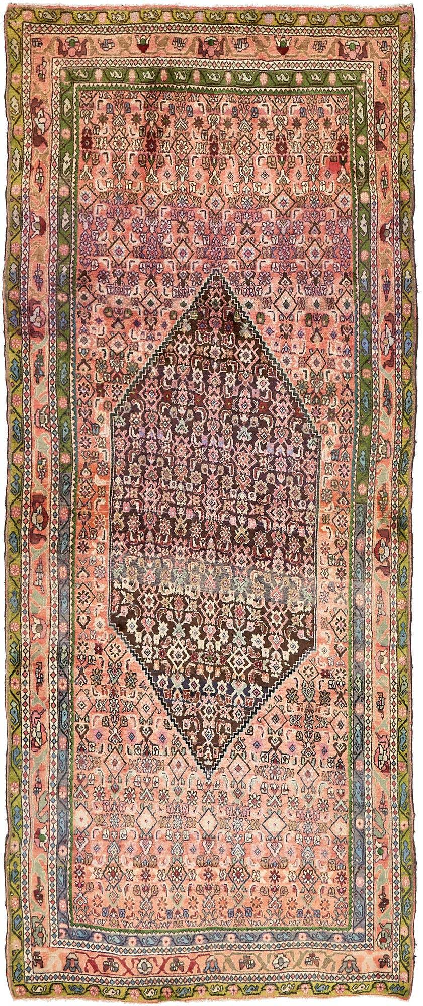 4' 7 x 9' 9 Hand Knotted Bidjar Persian Wool Runner Rug