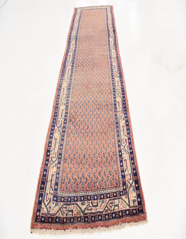 Detail image of 3' 7 x 10' 5  Hand Knotted Botemir Persian Wool Runner Rug