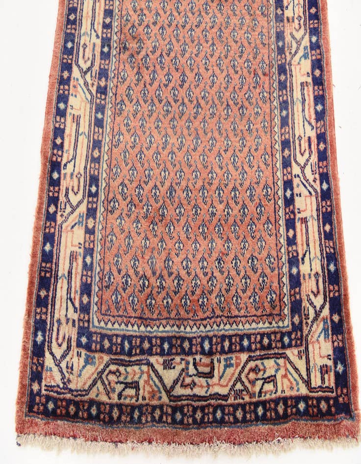 Detail image of 3' 7 x 10' 5  Hand Knotted Botemir Persian Wool Runner Rug