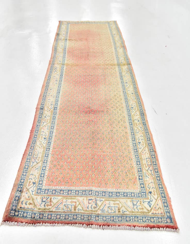 Detail image of 3' 8 x 10'  Hand Knotted Botemir Persian Wool Runner Rug