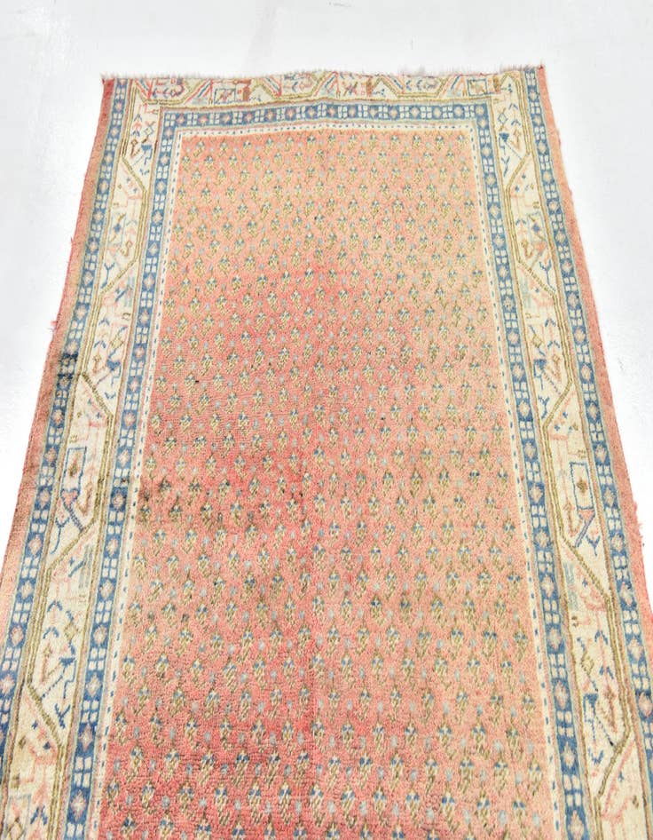 Detail image of 3' 8 x 10'  Hand Knotted Botemir Persian Wool Runner Rug