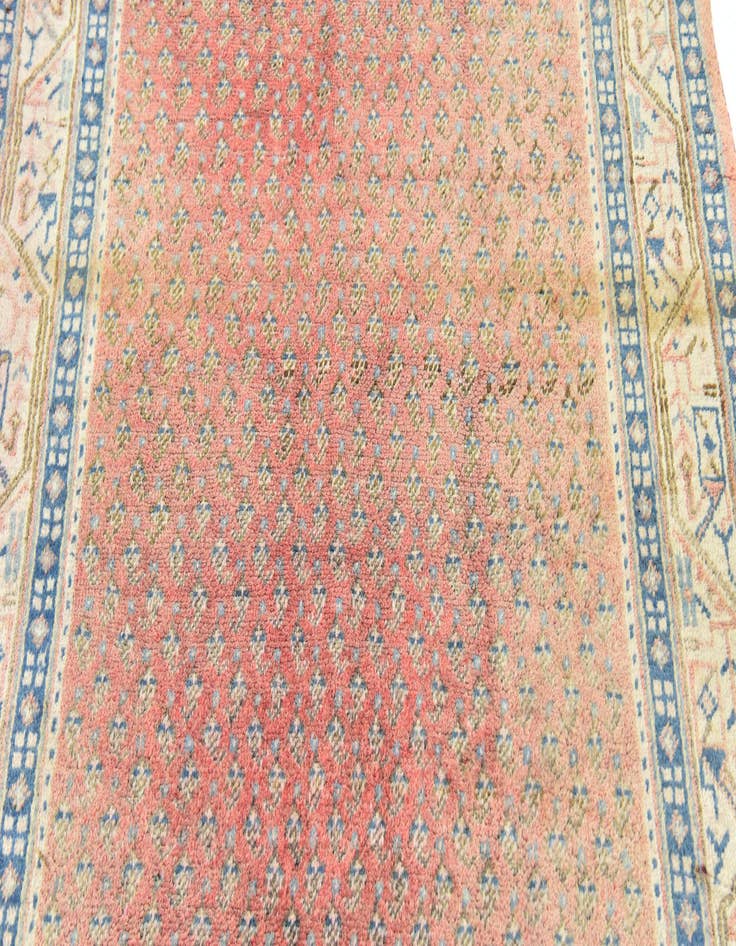 Detail image of 3' 8 x 10'  Hand Knotted Botemir Persian Wool Runner Rug