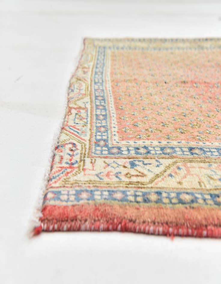 Detail image of 3' 8 x 10'  Hand Knotted Botemir Persian Wool Runner Rug