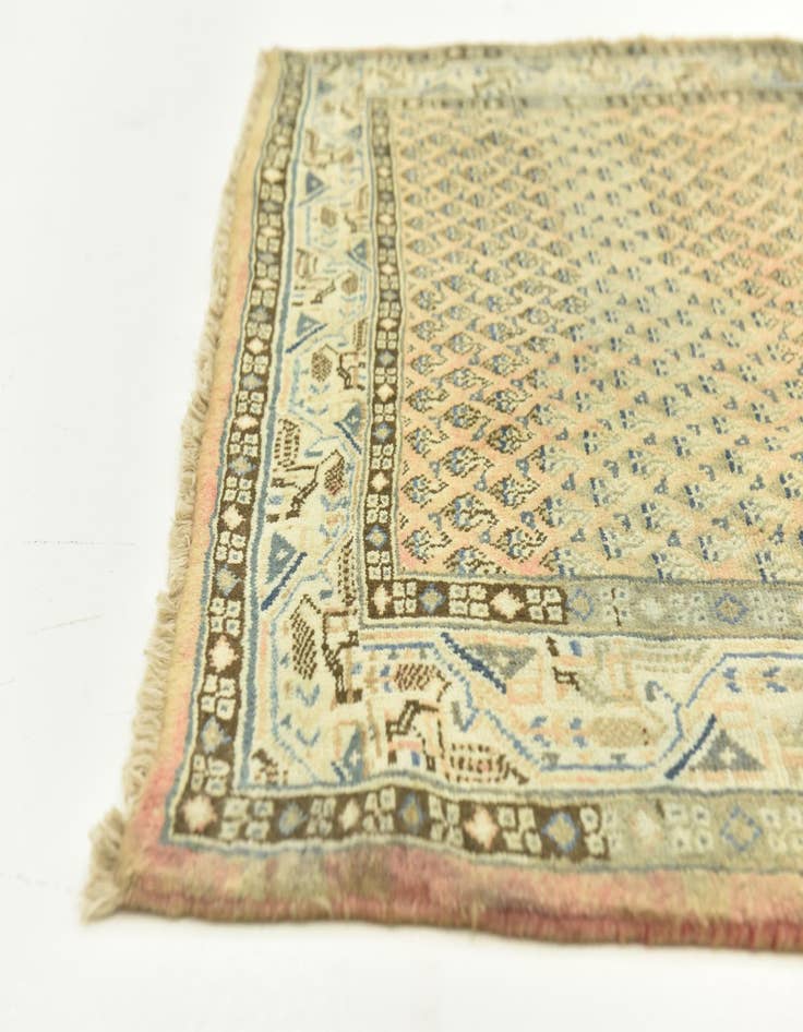 Detail image of 4' 7 x 10' 10  Hand Knotted Botemir Persian Wool Runner Rug