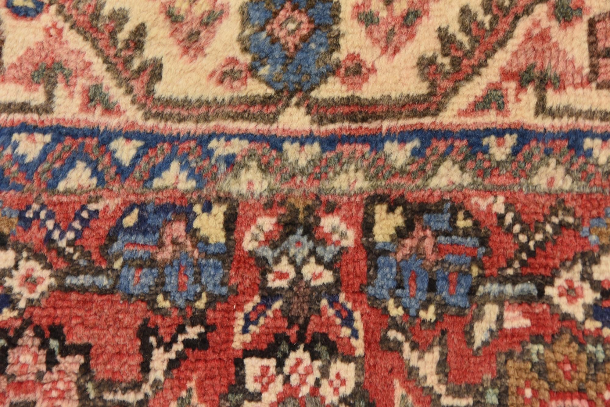 3' 10 x 9' 9 Hand Knotted Farahan Persian Wool Runner Rug