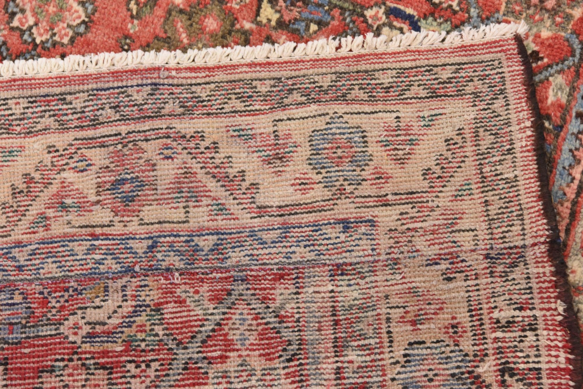3' 10 x 9' 9 Hand Knotted Farahan Persian Wool Runner Rug