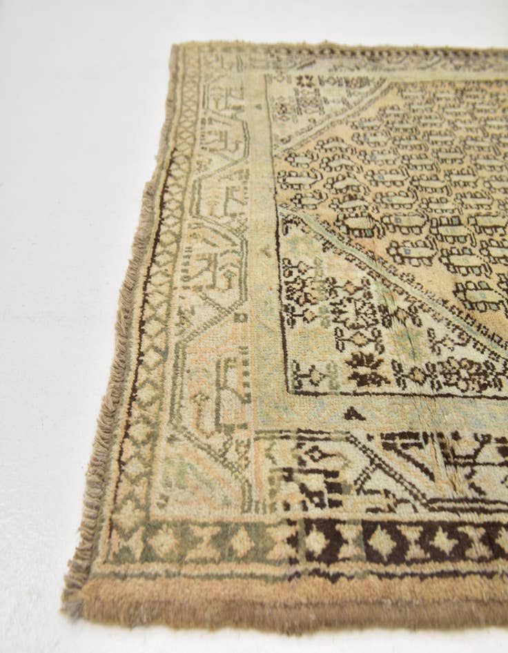 Detail image of 4' 3 x 10' Hand Knotted Farahan Persian Wool Runner Rug