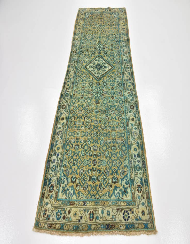 Detail image of 3' 7 x 10' Hand Knotted Farahan Persian Wool Runner Rug