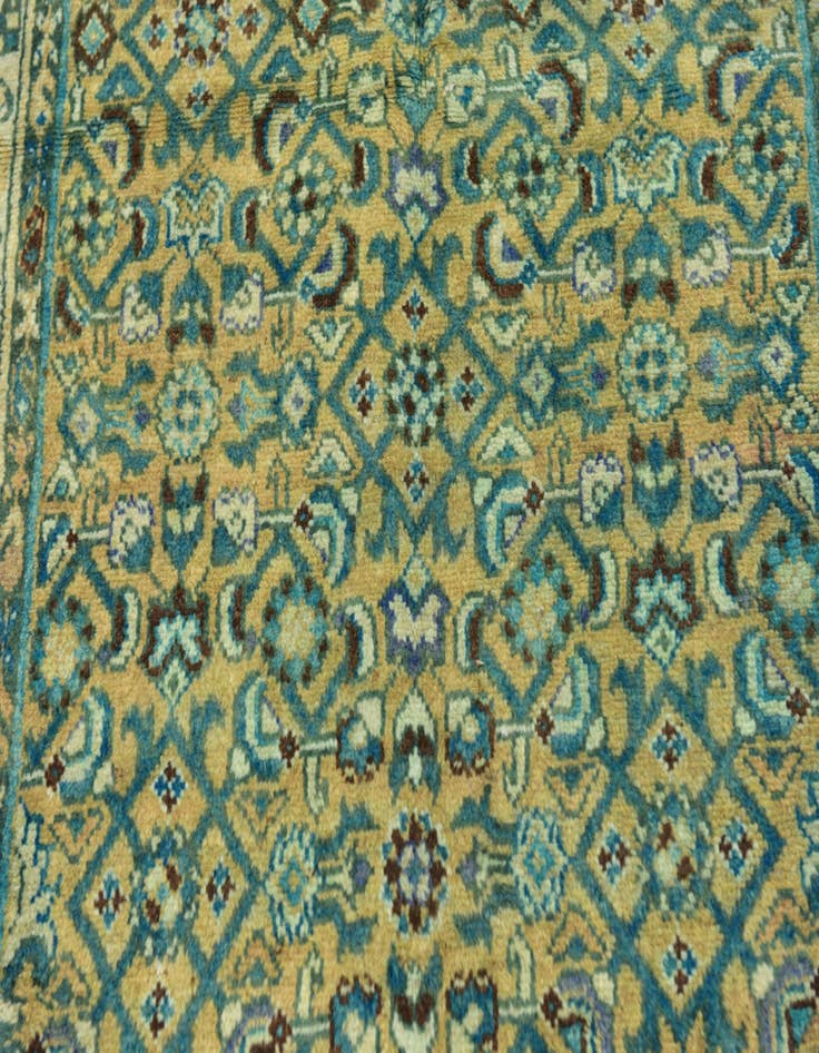 Detail image of 3' 7 x 10' Hand Knotted Farahan Persian Wool Runner Rug
