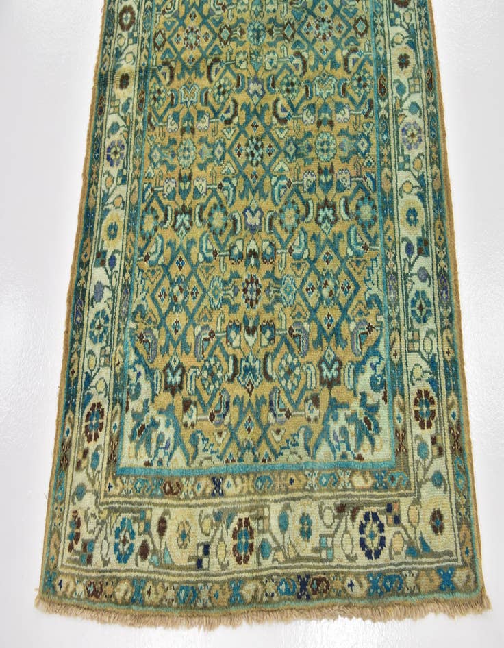 Detail image of 3' 7 x 10' Hand Knotted Farahan Persian Wool Runner Rug