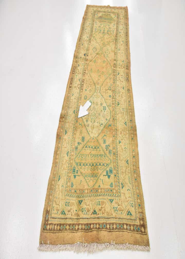 3' 5 x 10' Hand Knotted Farahan Persian Wool Runner Rug