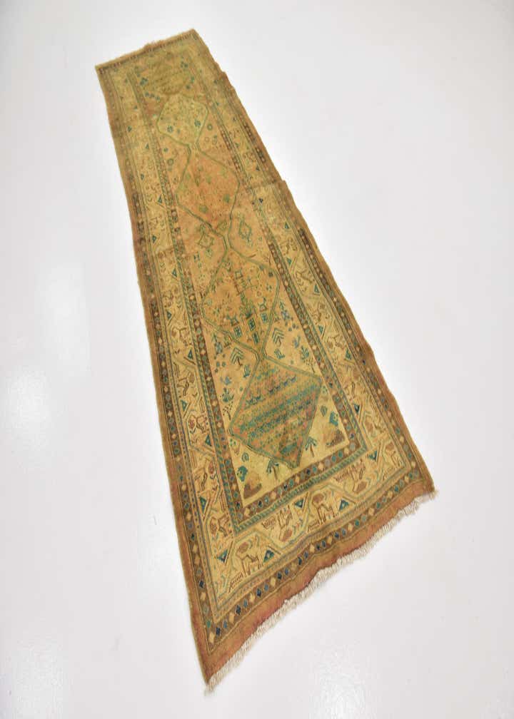 3' 5 x 10' Hand Knotted Farahan Persian Wool Runner Rug