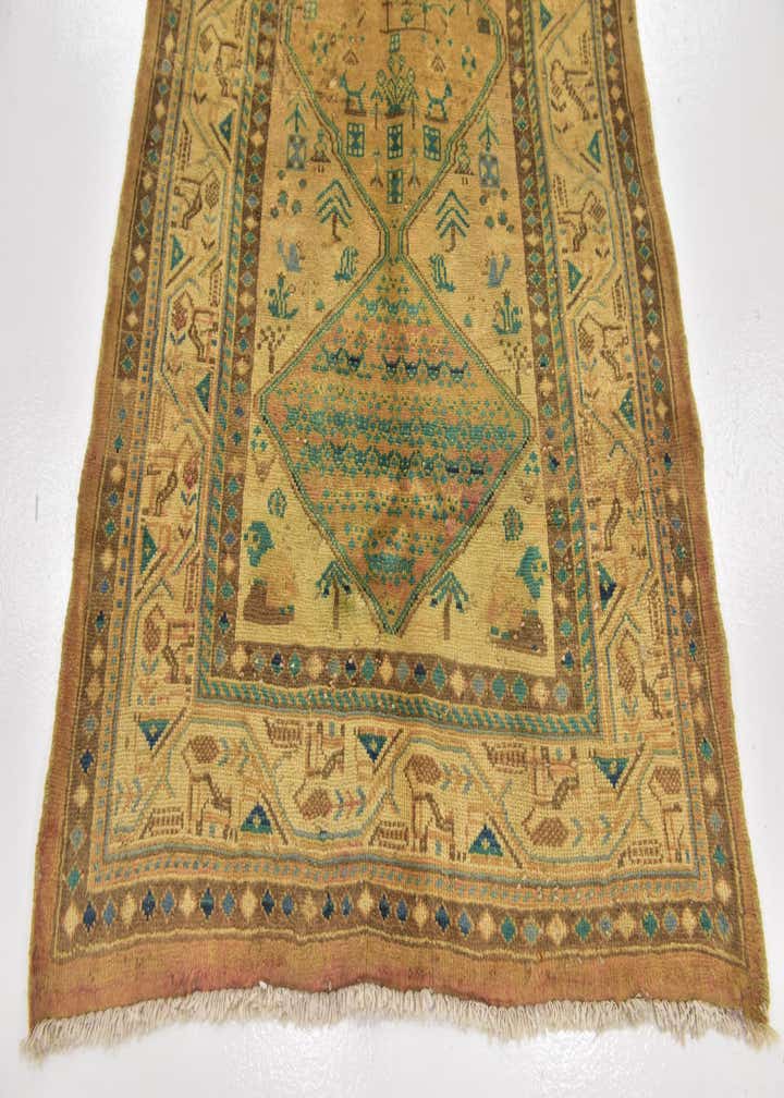 3' 5 x 10' Hand Knotted Farahan Persian Wool Runner Rug