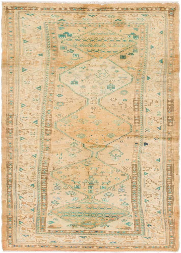 3' 5 x 10' Hand Knotted Farahan Persian Wool Runner Rug