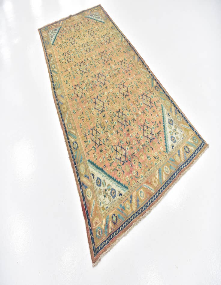 Detail image of 4' 9 x 9' 7  Hand Knotted Farahan Persian Wool Runner Rug