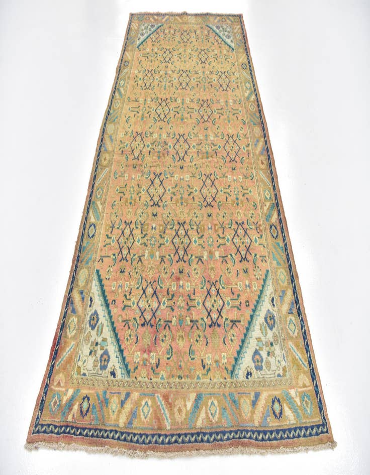 Detail image of 4' 9 x 9' 7  Hand Knotted Farahan Persian Wool Runner Rug