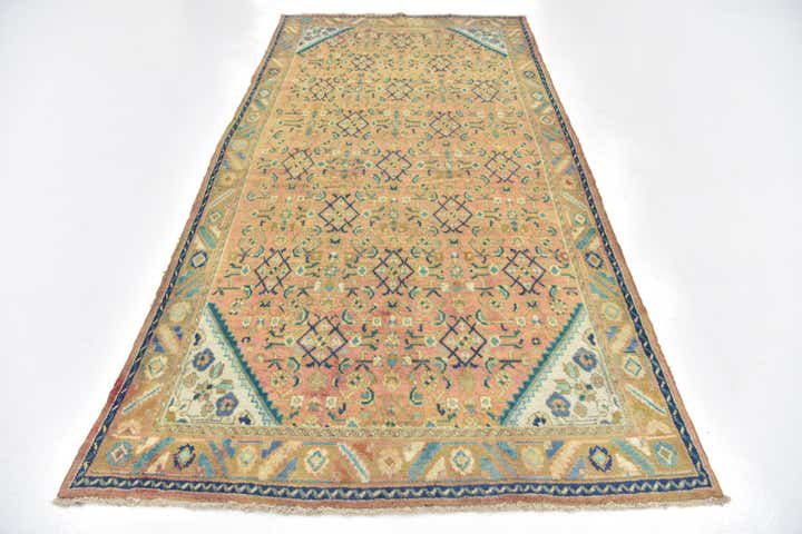 4' 9 x 9' 7 Hand Knotted Farahan Persian Wool Runner Rug