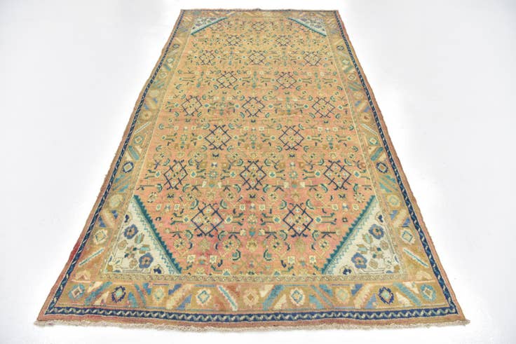 Detail image of 4' 9 x 9' 7 Hand Knotted Farahan Persian Wool Runner Rug