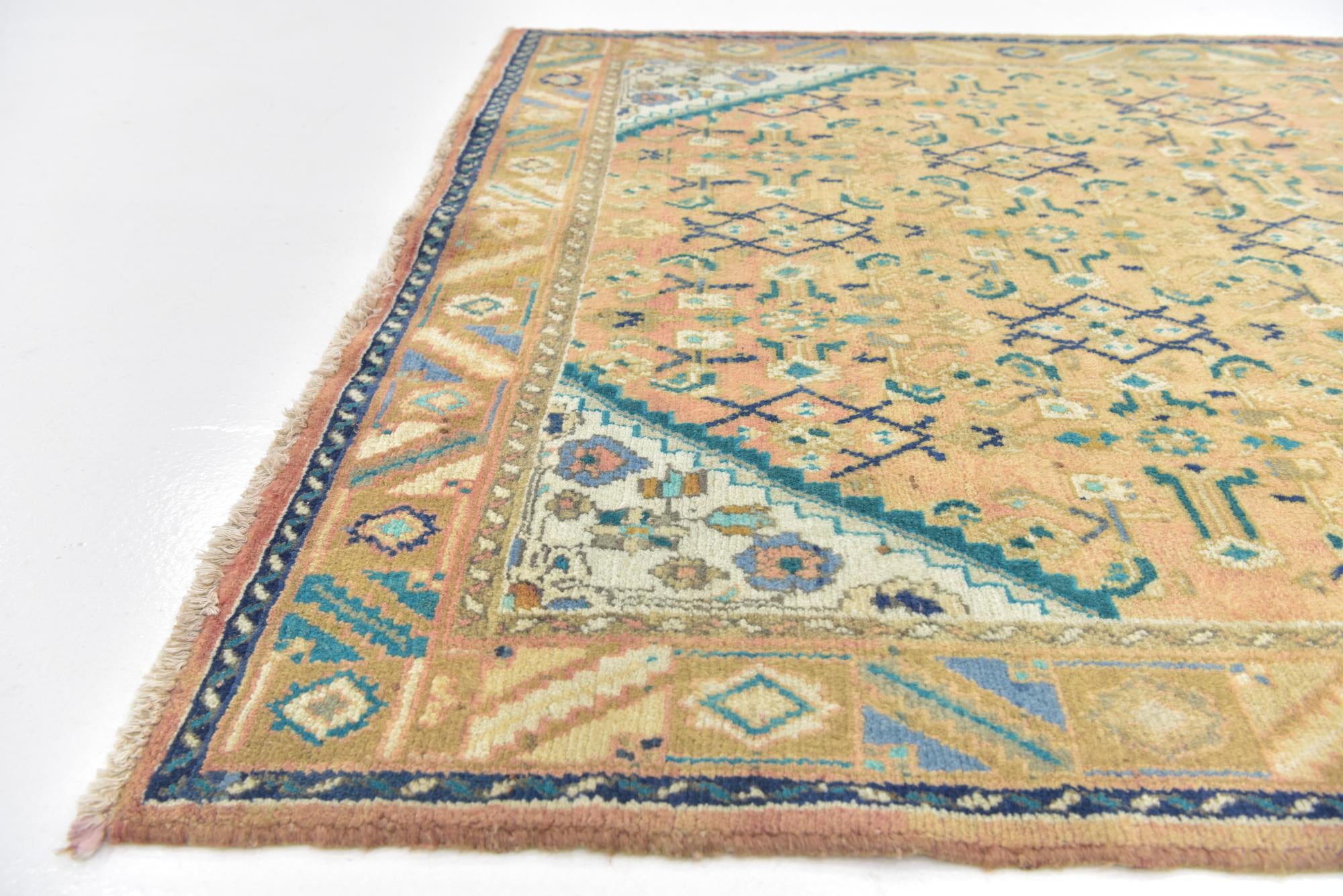 4' 9 x 9' 7 Hand Knotted Farahan Persian Wool Runner Rug