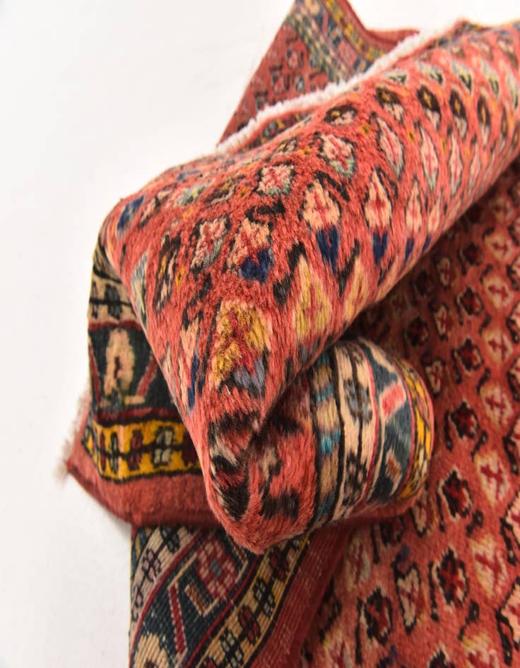 Detail image of 3' 9 x 10' Hand Knotted Farahan Persian Wool Runner Rug