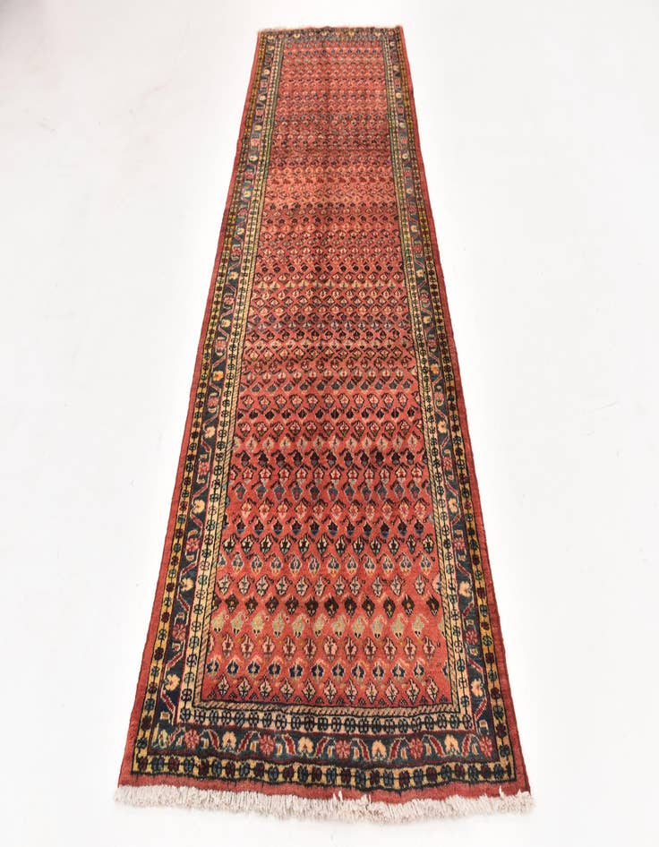 Detail image of 3' 9 x 10' Hand Knotted Farahan Persian Wool Runner Rug