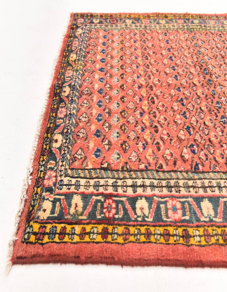 Detail image of 3' 9 x 10' Hand Knotted Farahan Persian Wool Runner Rug