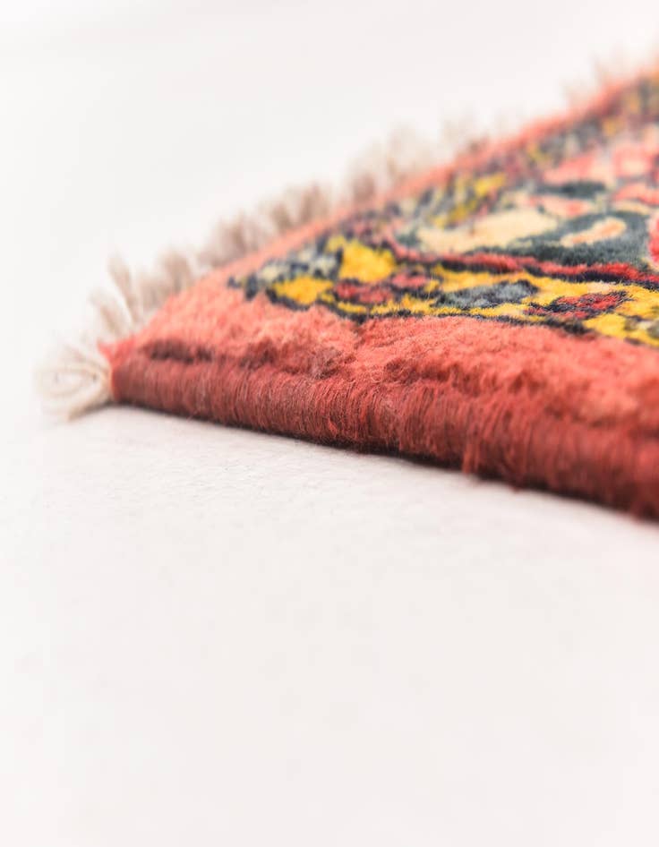 Detail image of 3' 9 x 10' Hand Knotted Farahan Persian Wool Runner Rug