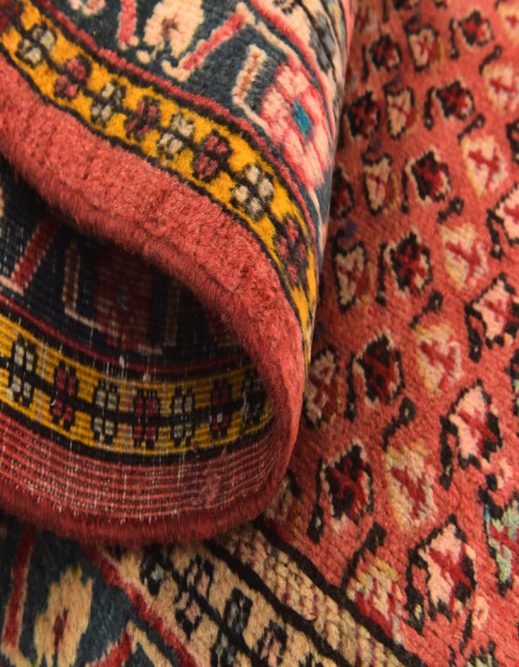 Detail image of 3' 9 x 10' Hand Knotted Farahan Persian Wool Runner Rug