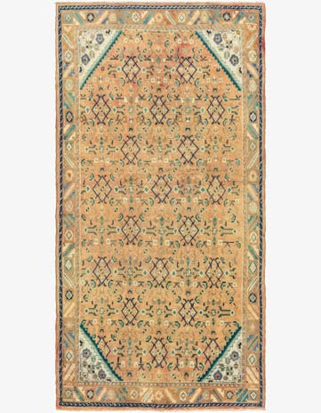 4' 9 x 9' 7 Hand Knotted Farahan Persian Wool Runner Rug