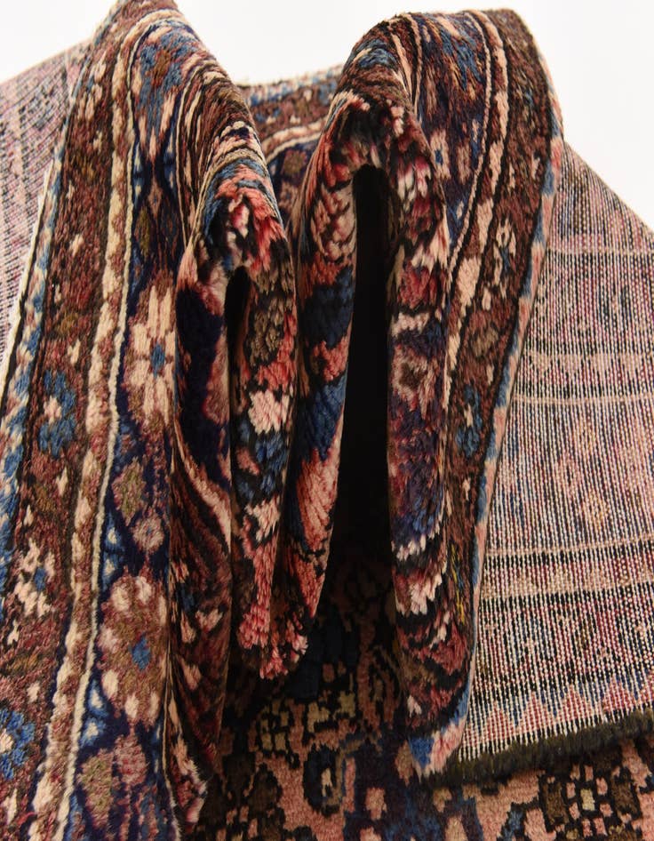 Detail image of 3' 8 x 10' 3  Hand Knotted Hossainabad Persian Wool Runner Rug