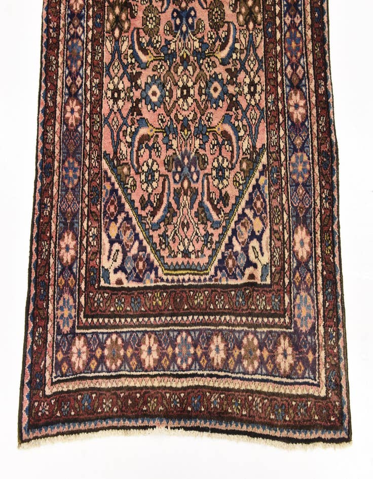 Detail image of 3' 8 x 10' 3  Hand Knotted Hossainabad Persian Wool Runner Rug